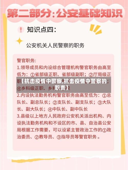 【抗击疫情中警察,抗击疫情中警察的职责】