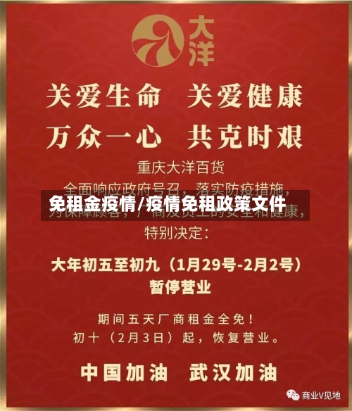 免租金疫情/疫情免租政策文件