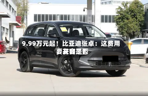 9.99万元起！比亚迪张卓：这费用，友商是否要开会了？