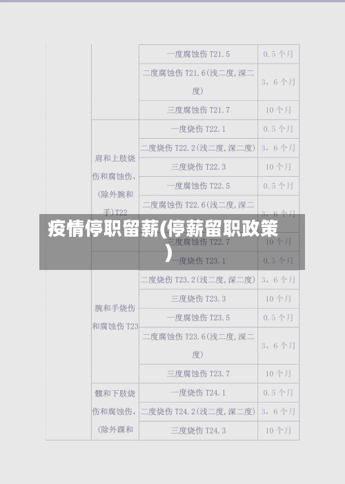 疫情停职留薪(停薪留职政策)