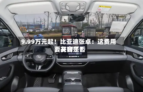 9.99万元起！比亚迪张卓：这费用，友商是否要开会了？-第3张图片