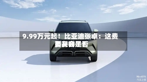 9.99万元起！比亚迪张卓：这费用，友商是否要开会了？-第2张图片