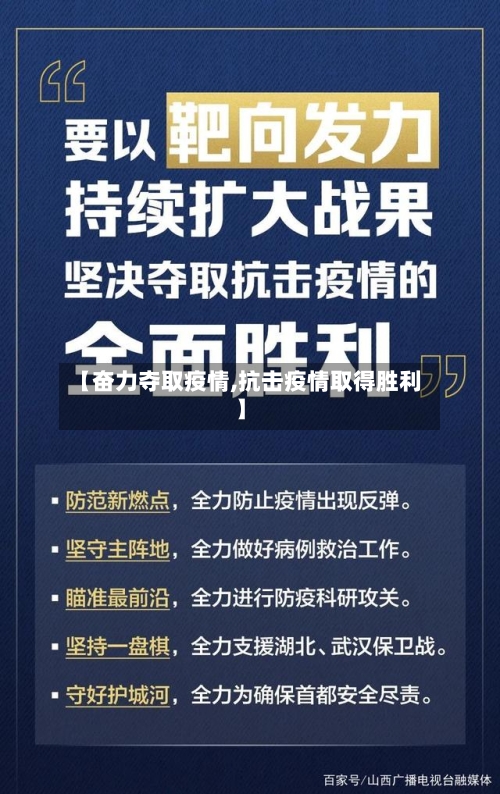 【奋力夺取疫情,抗击疫情取得胜利】
