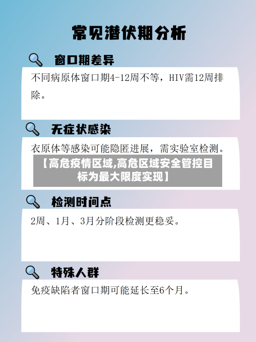 【高危疫情区域,高危区域安全管控目标为最大限度实现】