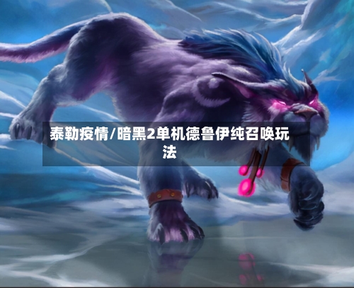 泰勒疫情/暗黑2单机德鲁伊纯召唤玩法-第3张图片